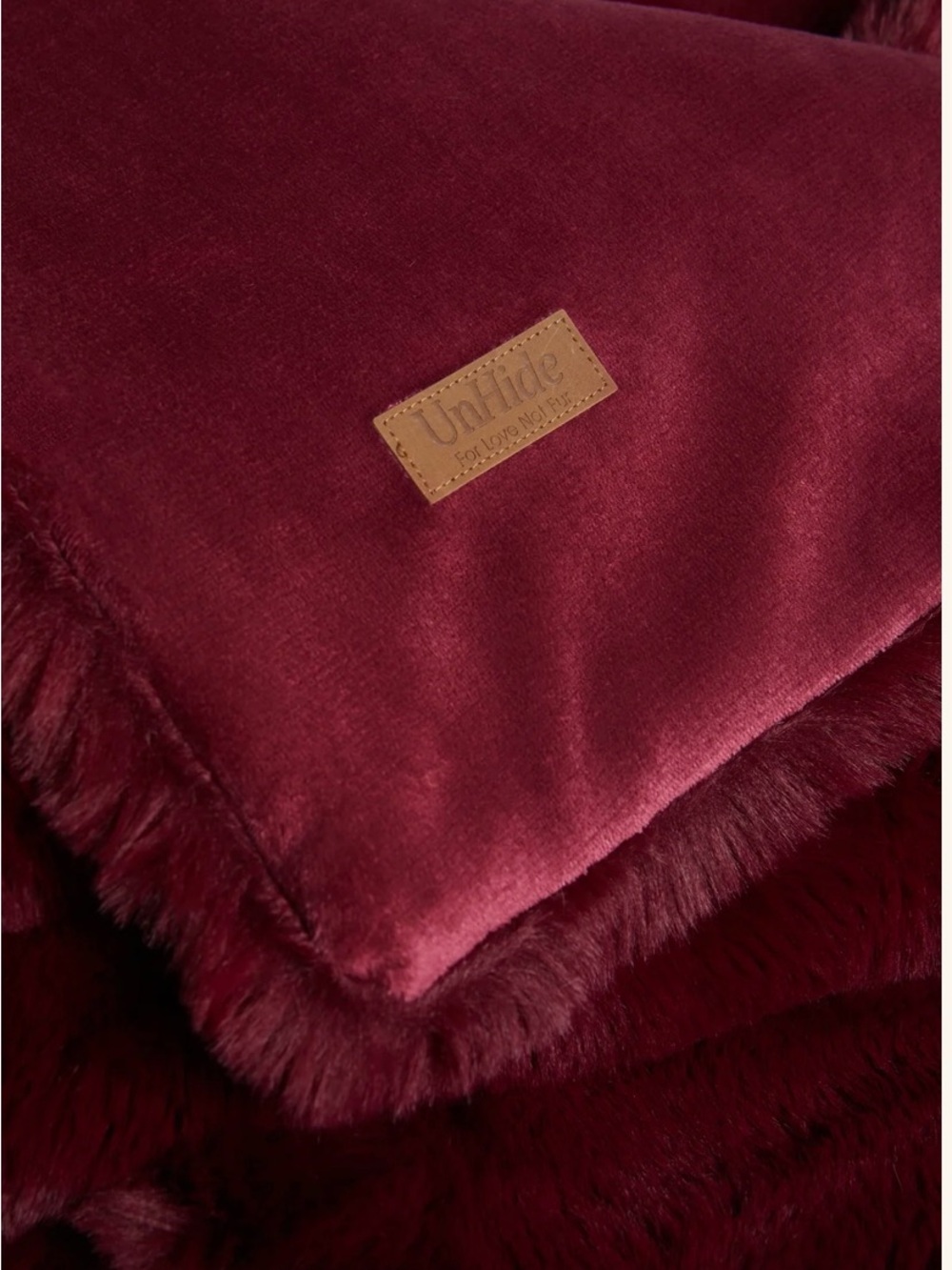 UnHide - Marshmallow Blanket - burgundy beau, Ultra-soft, Large 60”x80” - Picture 3 of 4
